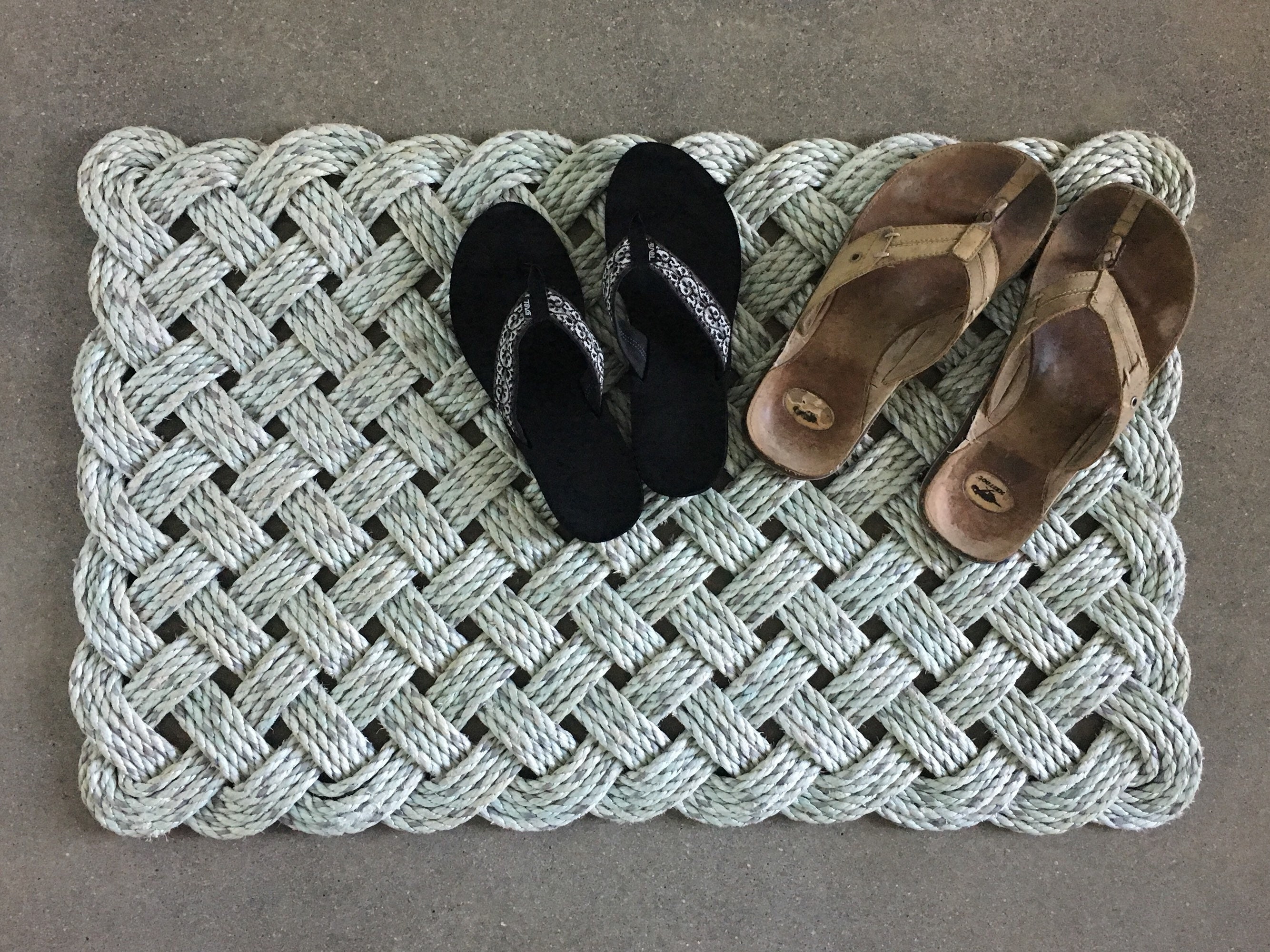 Maine rope doormat Upcycled lobster rope mat Maine made Etsy