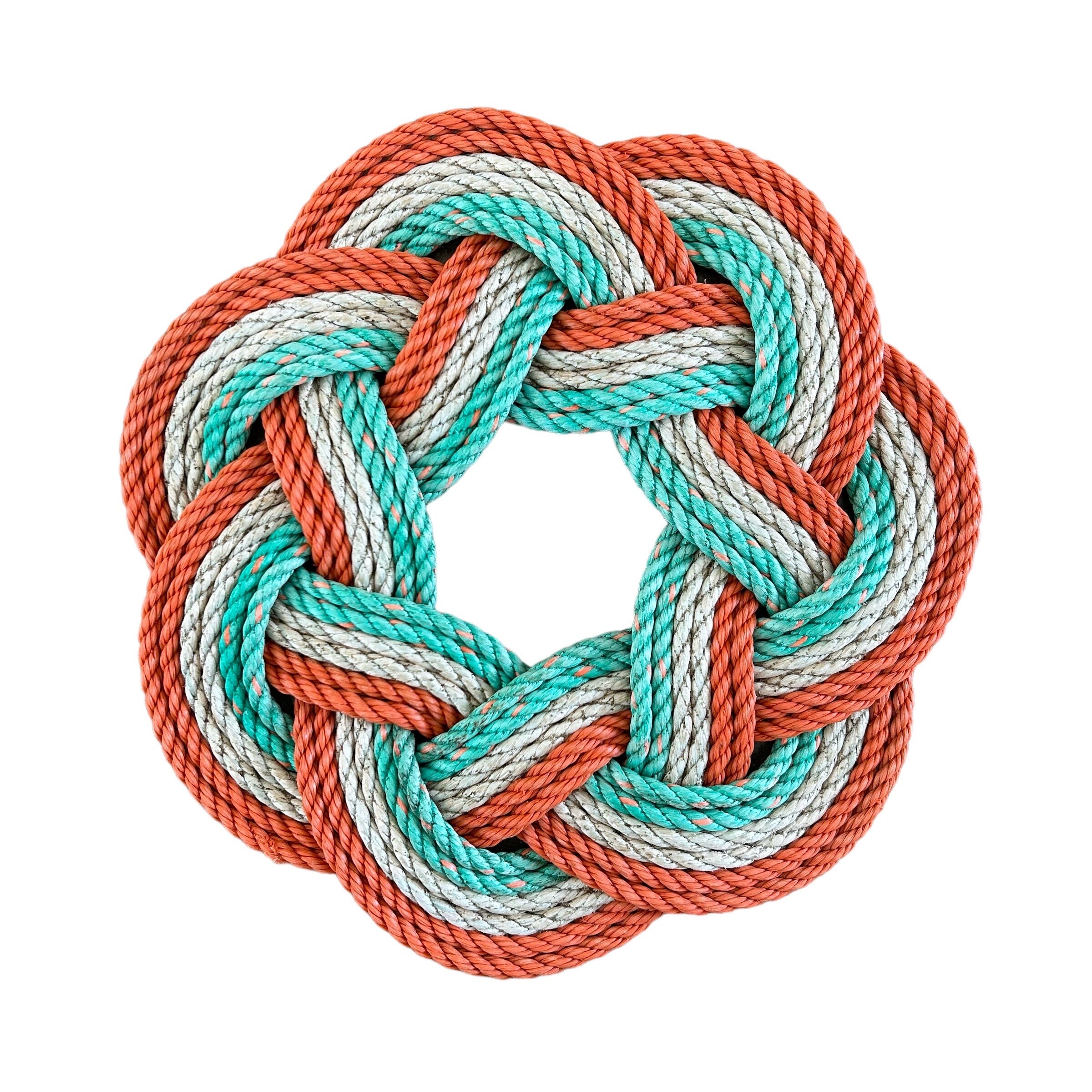 Celtic Knot Wreath, St Patricks Day wreath, Upcycled lobster rope wreath, Flag of Ireland, Irish nautical wreath by WharfWarp