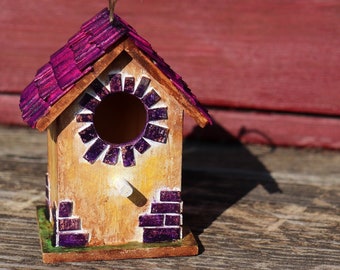 PERSONALIZED Mixed Media Fairy House - Made to order!