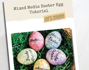 Tutorial: Mixed Media Easter Eggs (PDF, 13 pages) - Suitable for beginners!