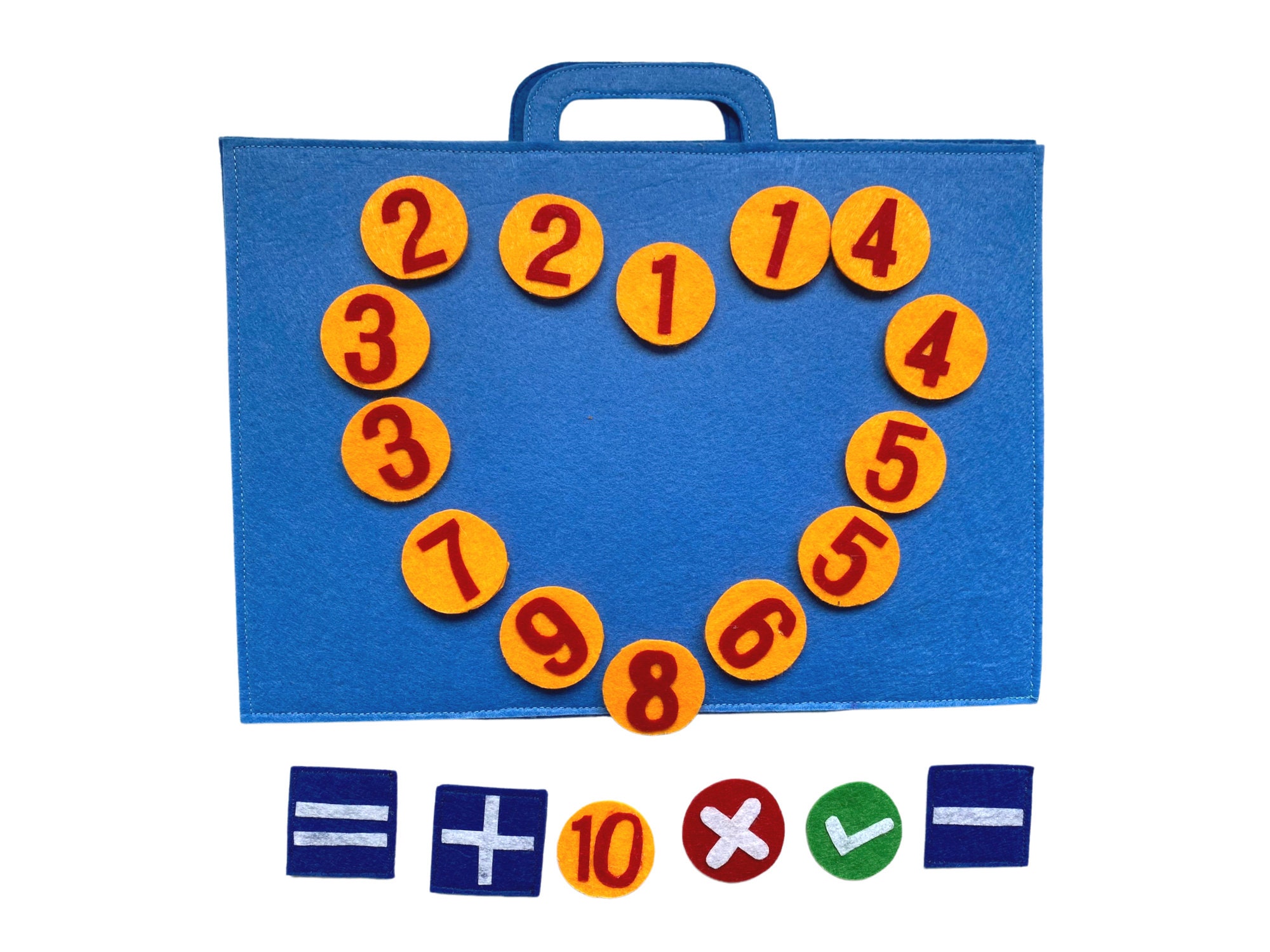 Finger Numbers Counting Toy, Montessori Counting Toy, Math Toys Felt