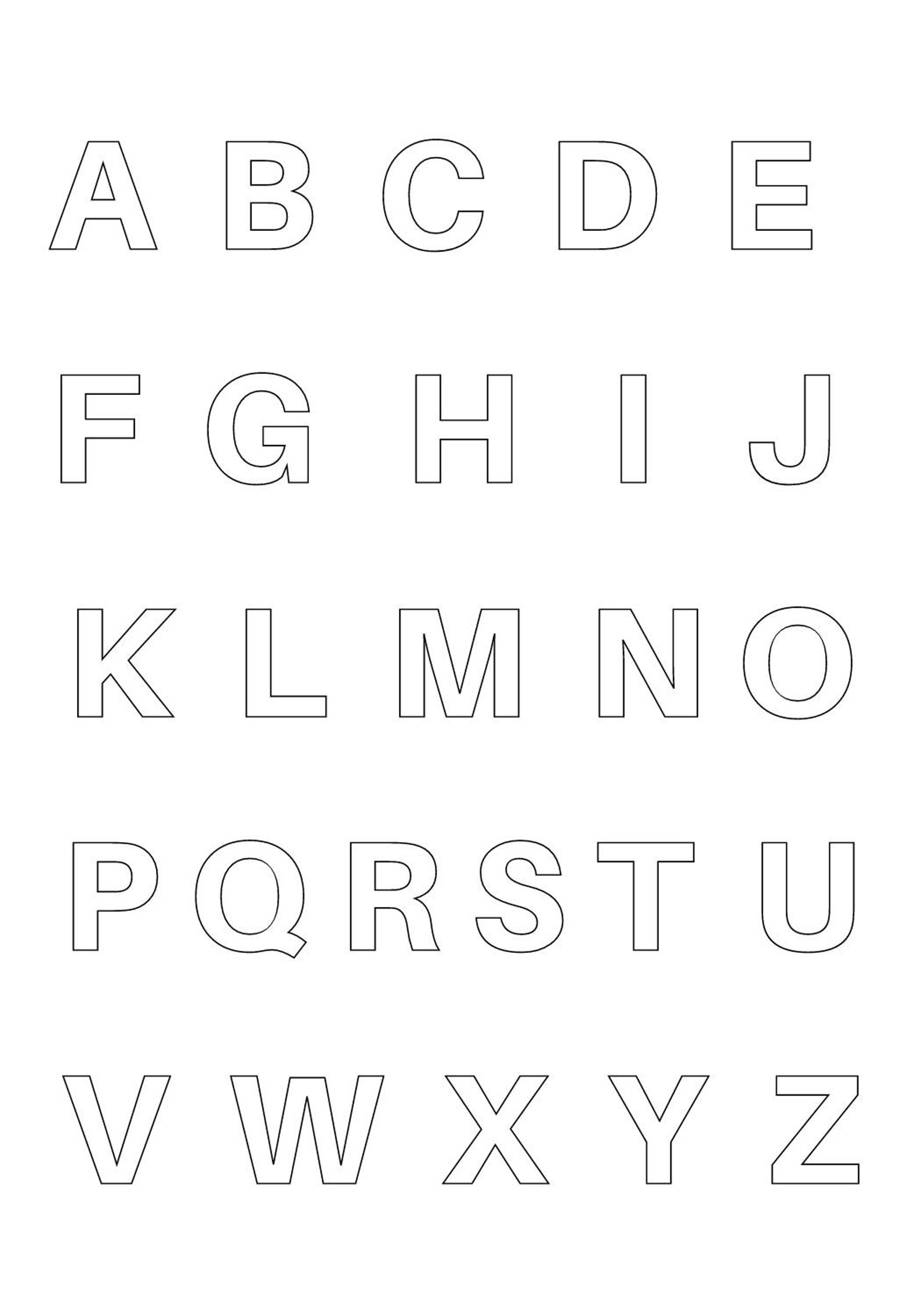 Alphabet Uppercase Letters ABC Coloring Printable Alphabet Etsy