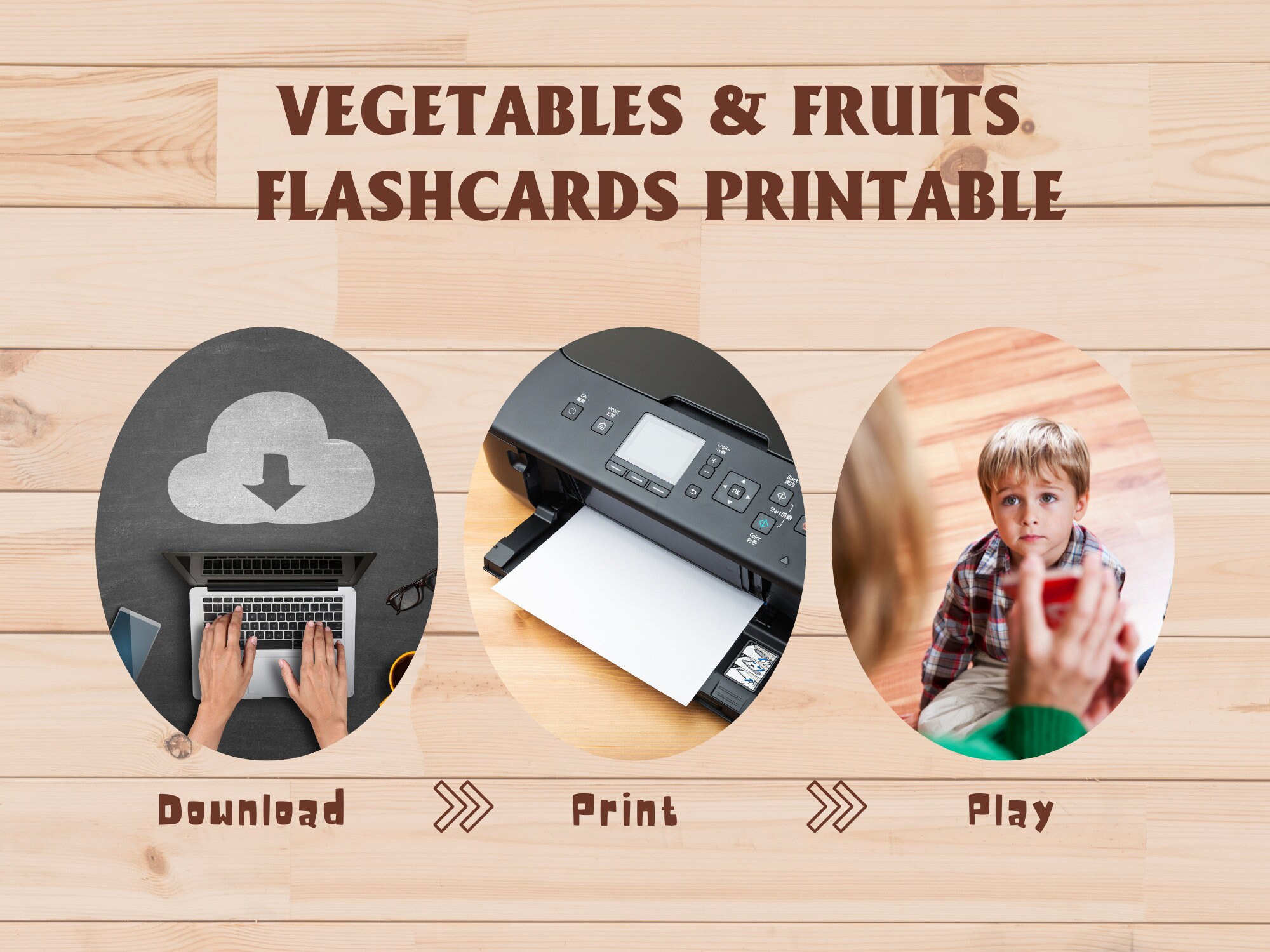 Fruits and Vegetables Flashcards Real Picture Montessori - Etsy