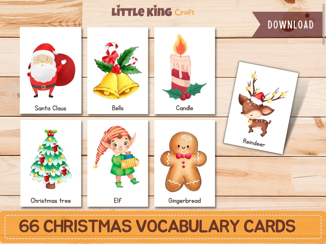Christmas Vocabulary Words Name of Christmas Worksheet Etsy