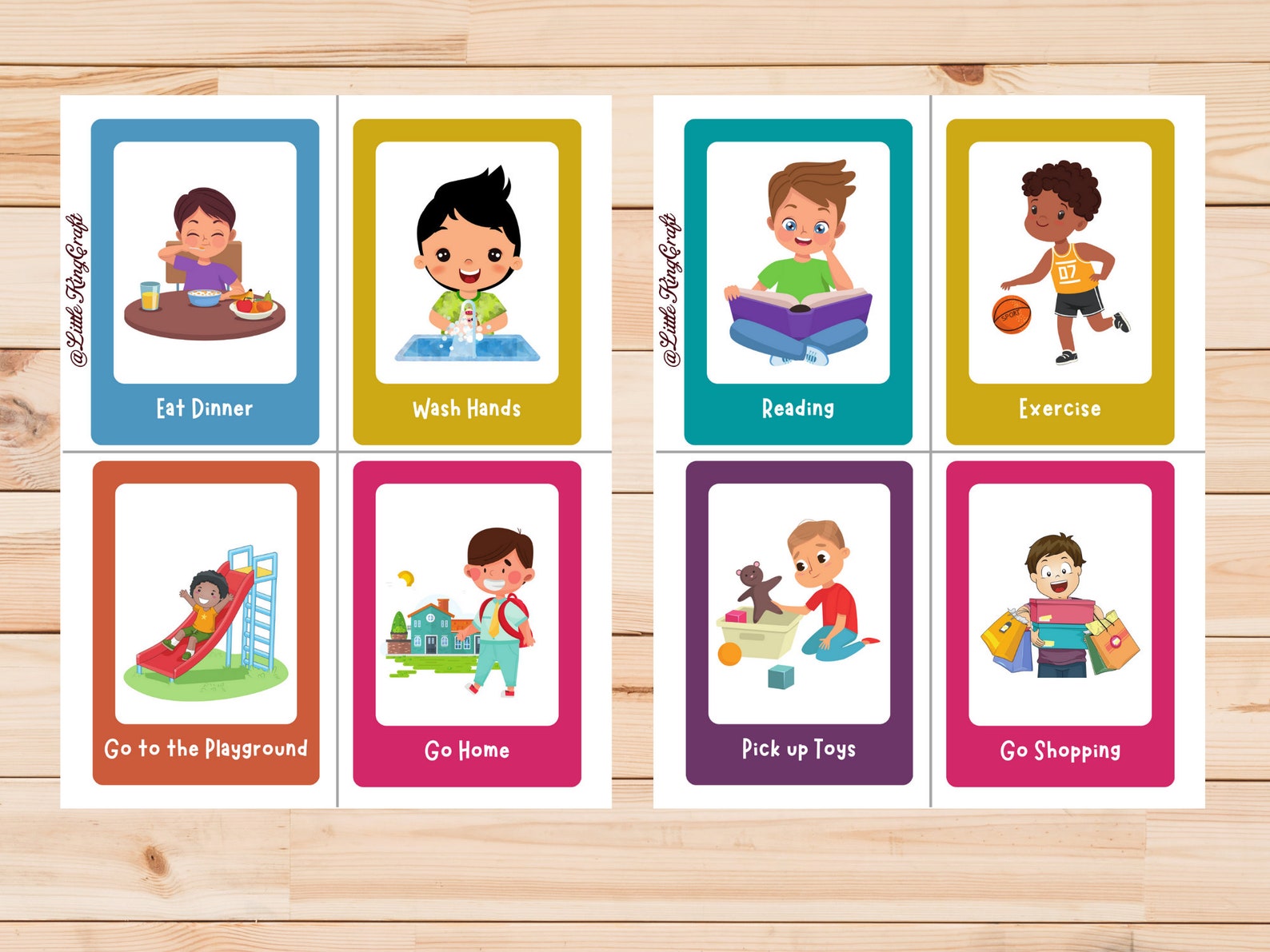 Daily Routine Flashcards for Kids, Visual Routine Cards Printable ...