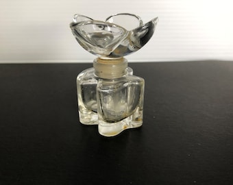 Vintage Oscar de la Renta Miniature Perfume Bottle: Flower Stopper, Made in France