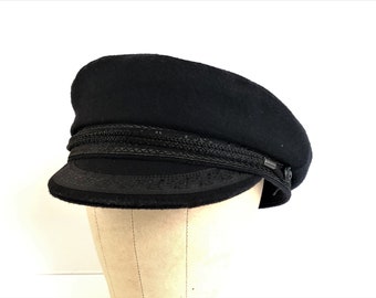 SALE Corduroy Fiddler Captain Hat 1960s Retro Style Cap by G&H Hats