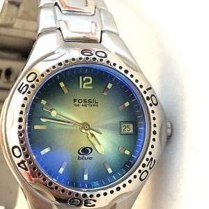 Fossil watch Stainless Steel baby blue with date stamp. 100m water resistant Fossil | Accessories | Fossil Watch Stainless Steel Baby  main image 3