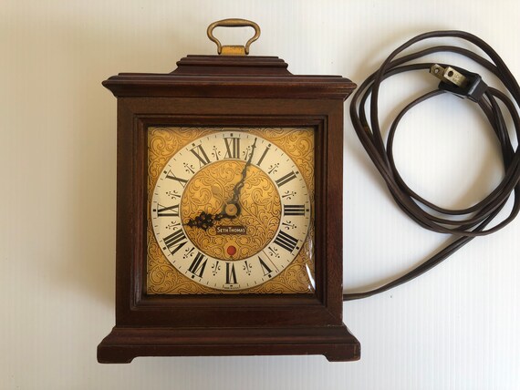 Vintage Seth Thomas Buckingham Electric Clock Wooden Desk Etsy