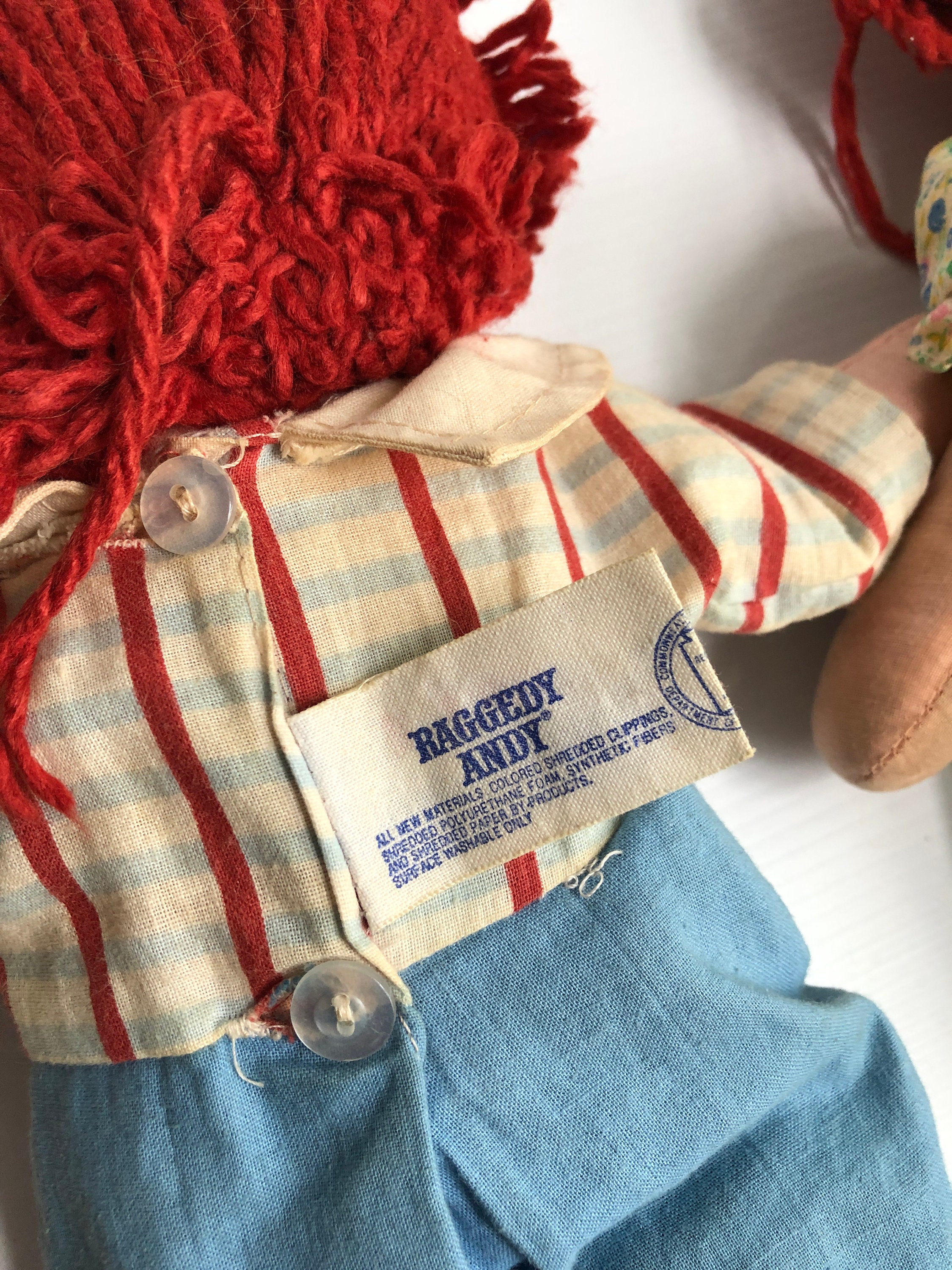 Vintage 1970's Raggedy Ann and Andy Dolls by Knickerbocker Vintage 1970's Raggedy Ann and Andy Dolls by Knickerbocker