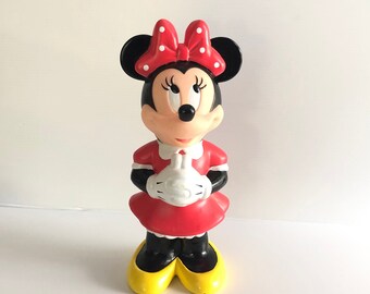Vintage 1980s Minnie Mouse Figurine Water Bottle