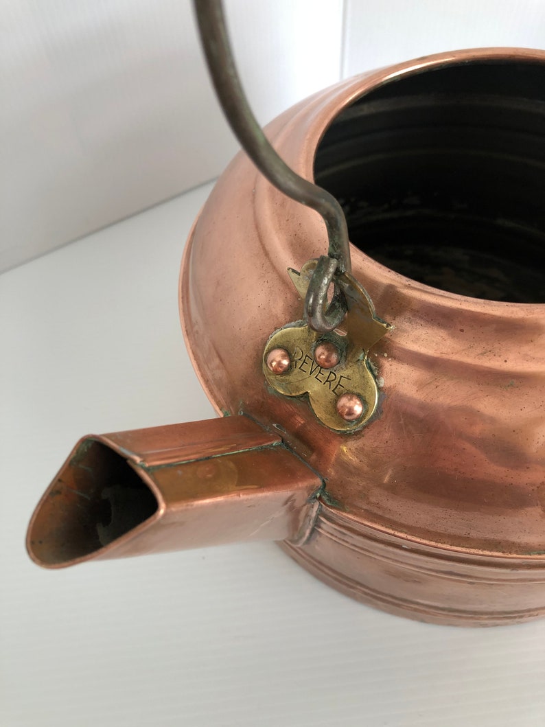 Vintage Large Revere Copper Tea Kettle Early 1900s Kettle no Etsy