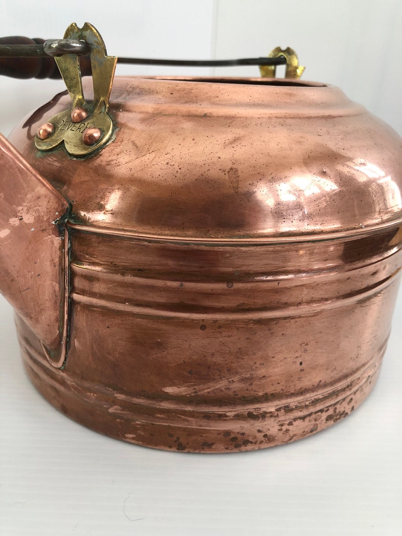 Vintage Large Revere Copper Tea Kettle Early 1900s Kettle no Etsy