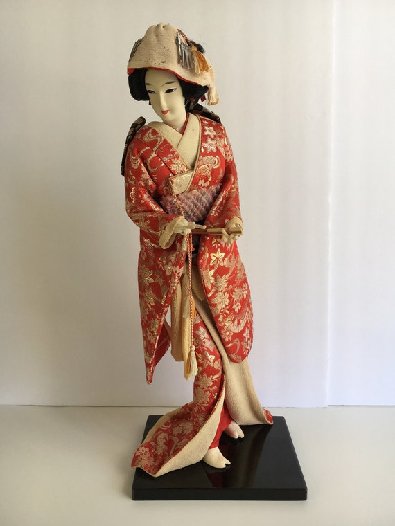 Vintage Japanese Hanayome Bride Doll w/ Fan 17 Tall | Etsy