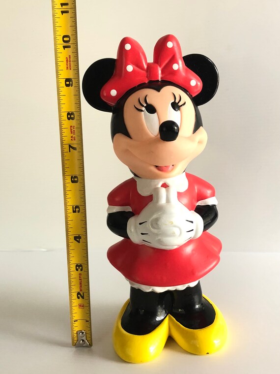 Vintage Minnie Mouse Statue Bouteille deau, Disney Hard Plastic 10