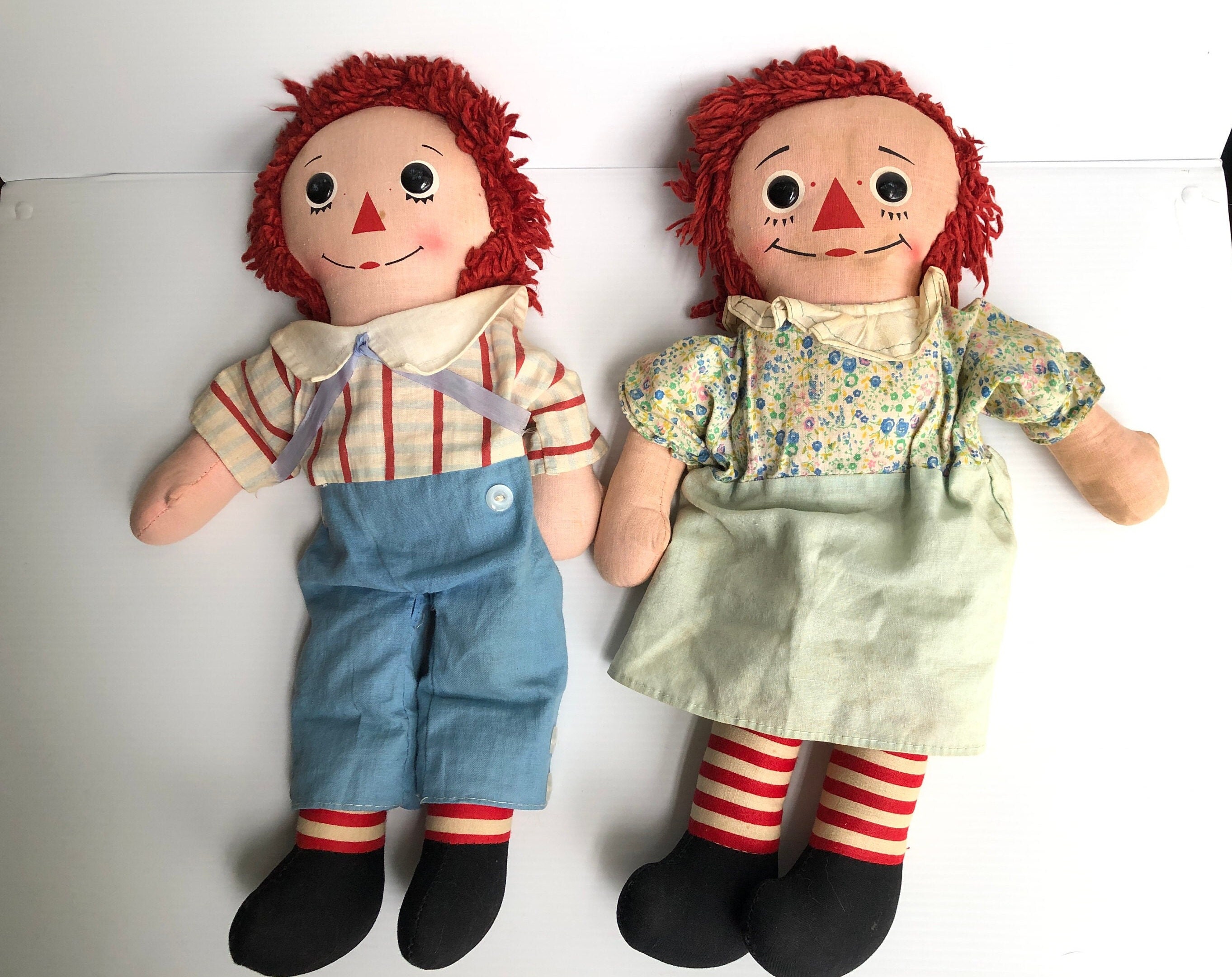 Vintage 1970's Raggedy Ann and Andy Dolls by Knickerbocker Vintage 1970's Raggedy Ann and Andy Dolls by Knickerbocker