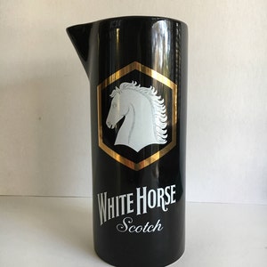 Vintage WHITE HORSE SCOTCH Whisky Pitcher No Handle Wade Regicor England