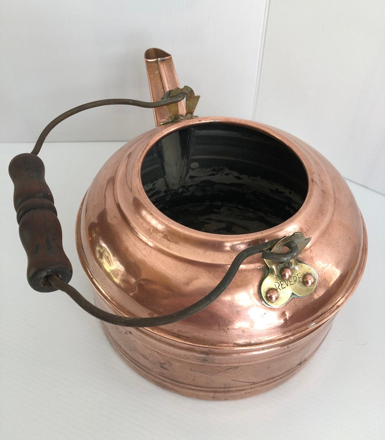 Vintage Large Revere Copper Tea Kettle Early 1900s Kettle no Etsy