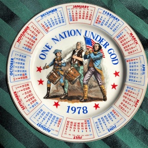 1978 Calendar Plate - Etsy