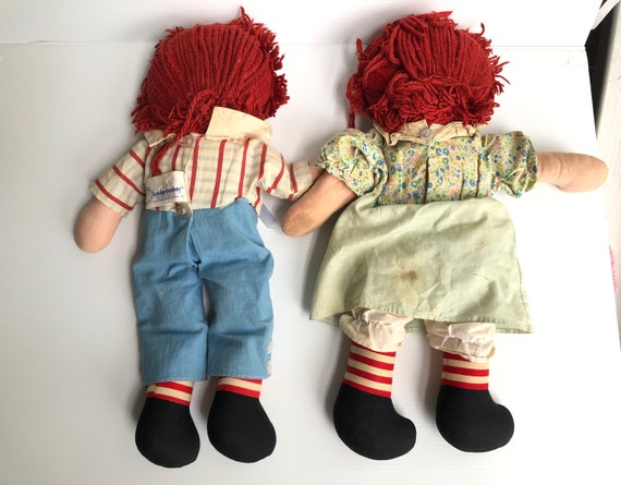 Vintage 1970's Raggedy Ann and Andy Dolls by Knickerbocker Vintage 1970's Raggedy Ann and Andy Dolls by Knickerbocker