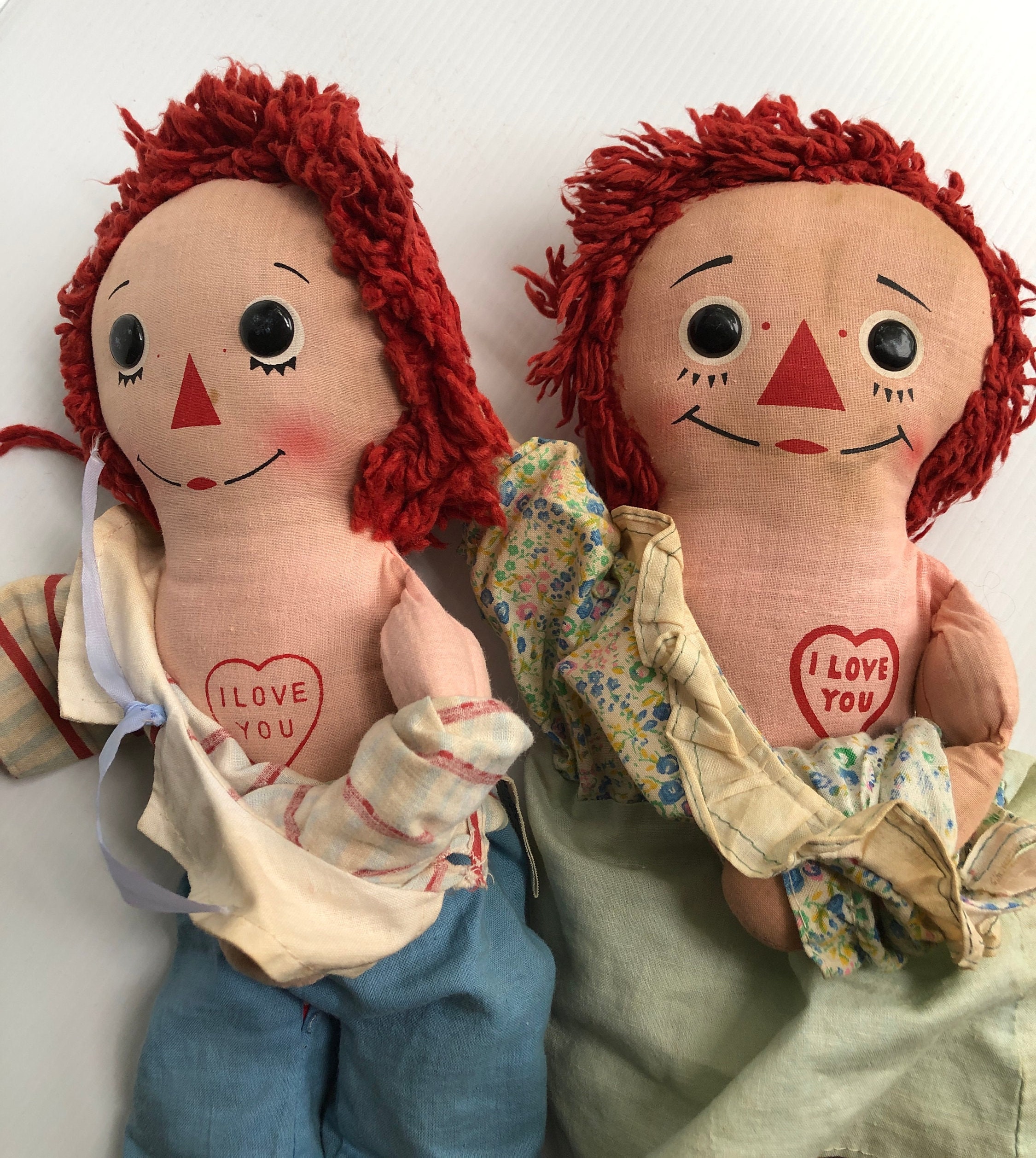 Vintage 1970's Raggedy Ann and Andy Dolls by Knickerbocker Vintage 1970's Raggedy Ann and Andy Dolls by Knickerbocker