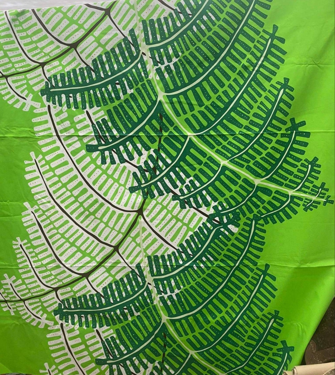 Green Ikea Fabric, Maria Vinka Design, Vintage Ikea Fabric, Cotton
