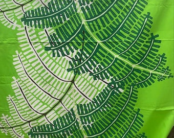 Maria Vinka Fern Cotton Fabric, Vintage IKEA Canvas Textile