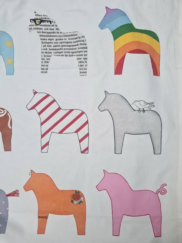 Pick Your Horse Ikea Fabric Heavy Canvas Vintage Ikea Etsy