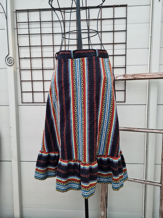 70s skirt knee length skirt