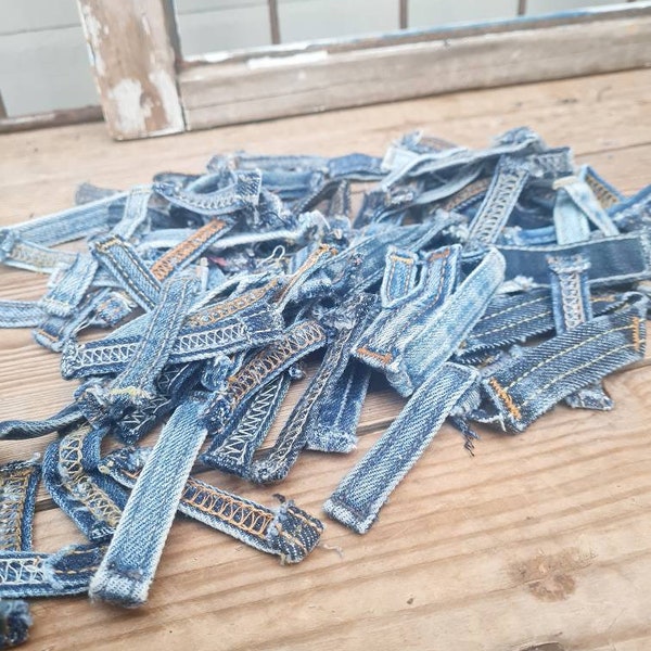 50 spijkerriemlussen, knutselbenodigdheden voor denim, benodigdheden voor denimsieraden