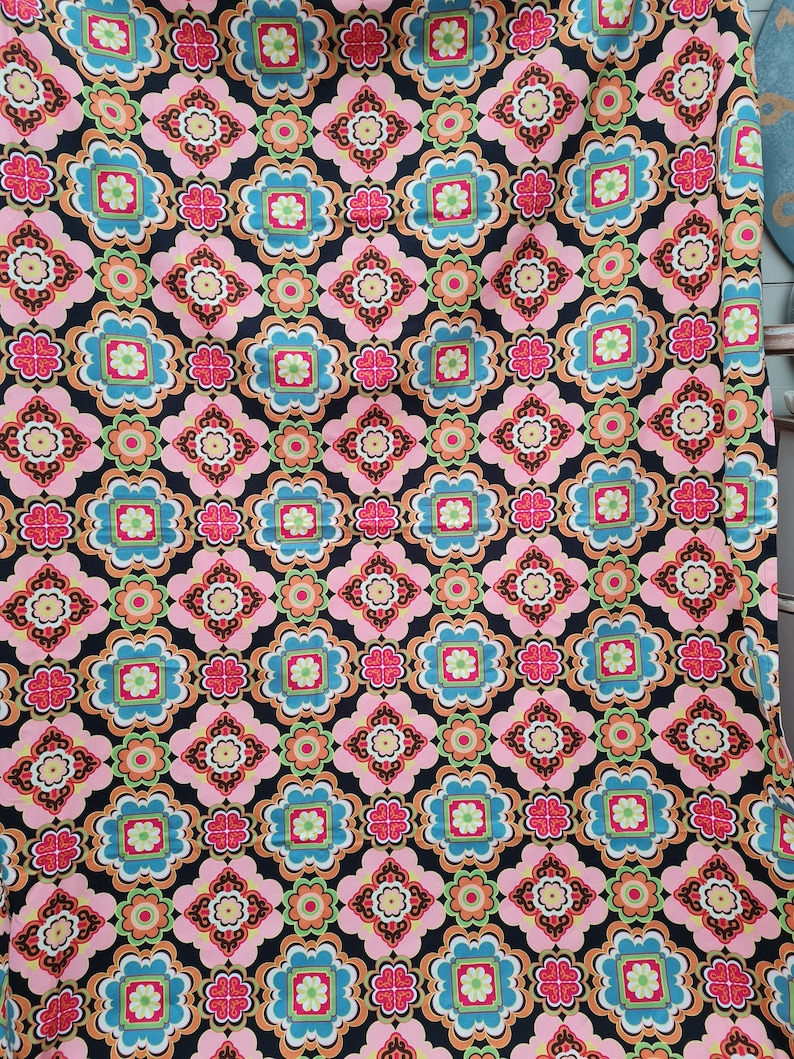 Floral Vintage Ikea Curtain, Lotta Kuhlhorn Design, Retro Design Fabric