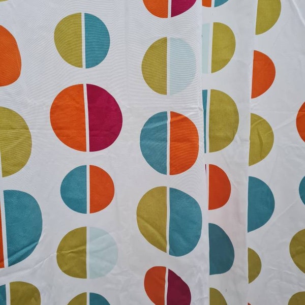 Colorful Ikea fabric, Cina Kjellsson design, vintage Ikea fabric, cotton fabric