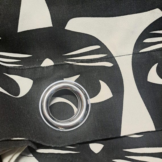 Mattram Ikea Curtain, Cats Print Curtain, Black and White