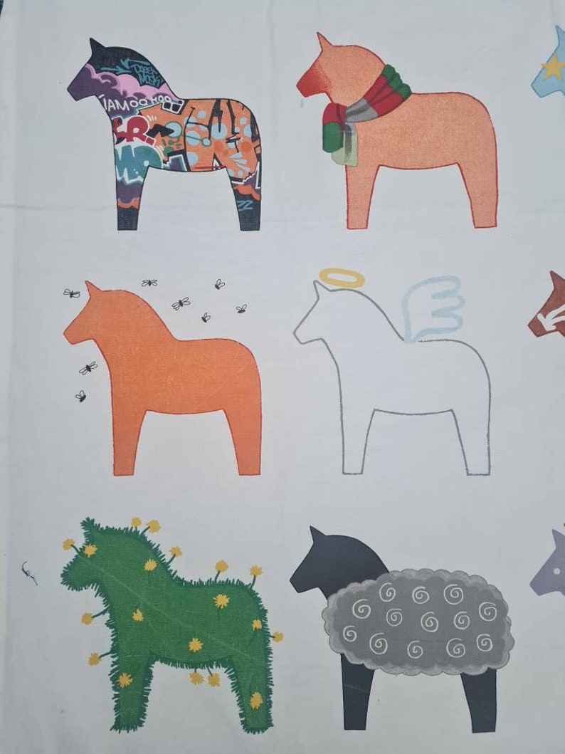 Pick Your Horse Ikea Fabric Heavy Canvas Vintage Ikea Etsy