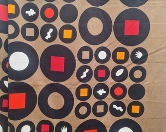 Gordijnen Sven fristedt Ikea-stof, geometrisch patroon, retro gordijnen