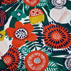 Emma Hagman Floral Cotton Fabric - Retro IKEA Design