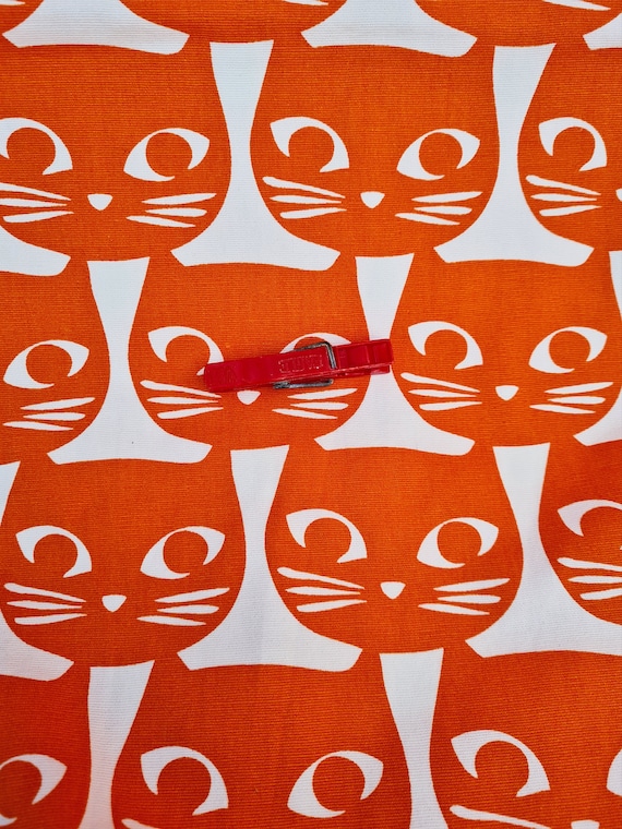 Mattram Ikea Fabric, Orange Cats Fabric - Etsy