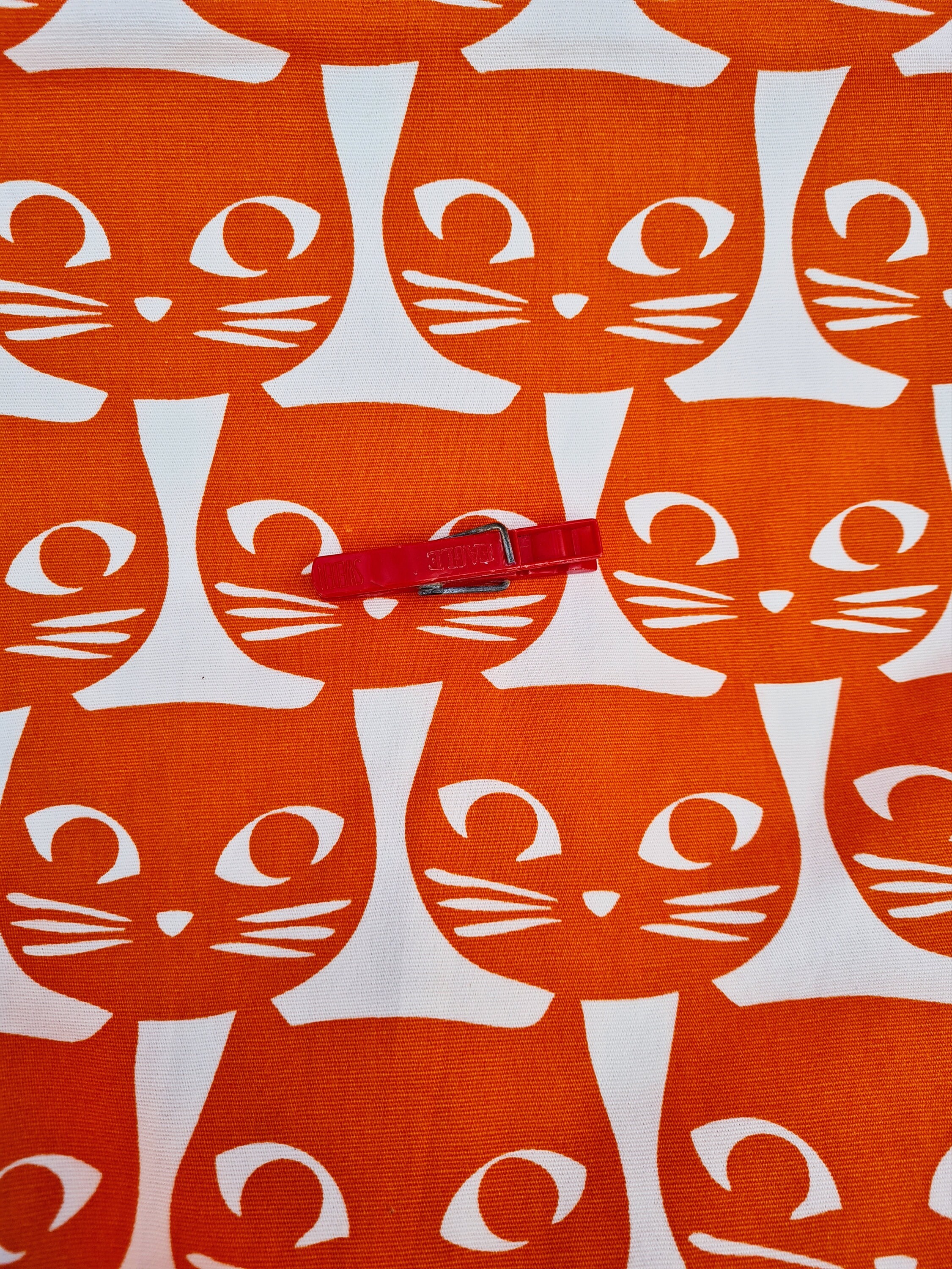 Mattram Ikea Fabric, Orange Cats Fabric - Etsy