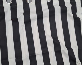 Ikea Myrlilja Curtain: Black and White Striped Eyelet Panel