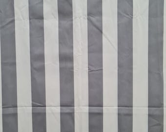 Tela de algodón a rayas de IKEA, gris y blanca, decoración del hogar