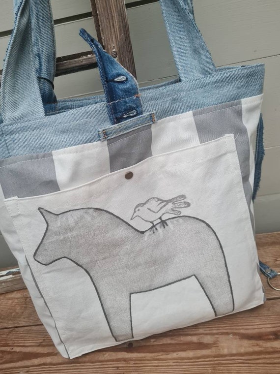 Elige tu caballo tela Ikea lona pesada tela Ikea vintage estampado animal Etsy Espana
