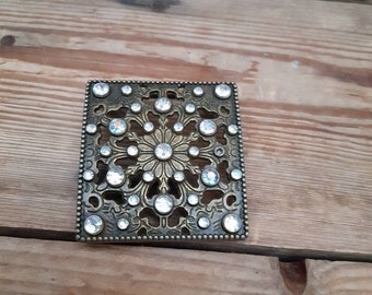 Vintage Belt buckle with rhinestones