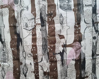Vintage katoenen IKEA-stof: Kristine Mandsberg Trees-ontwerp