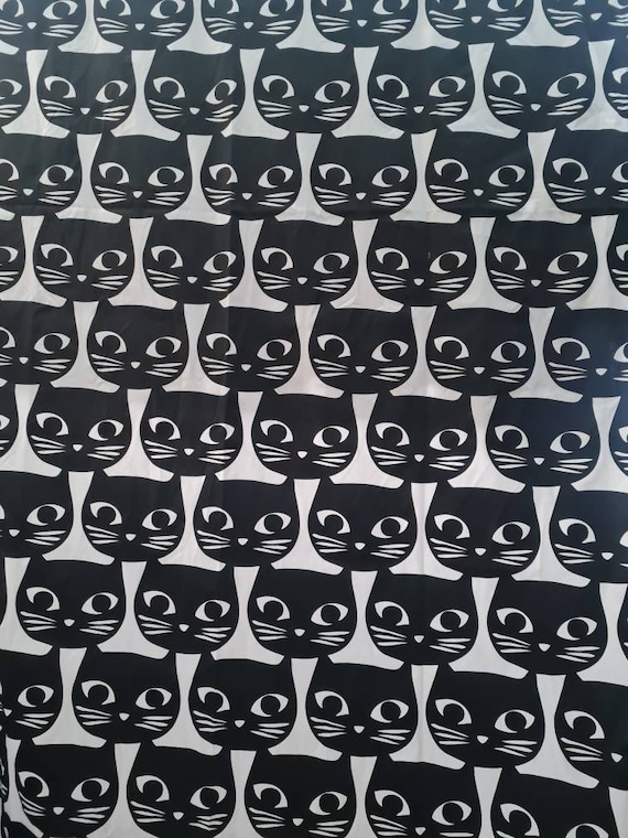 Mattram Ikea Curtains, Cats Print Curtain, Black and White