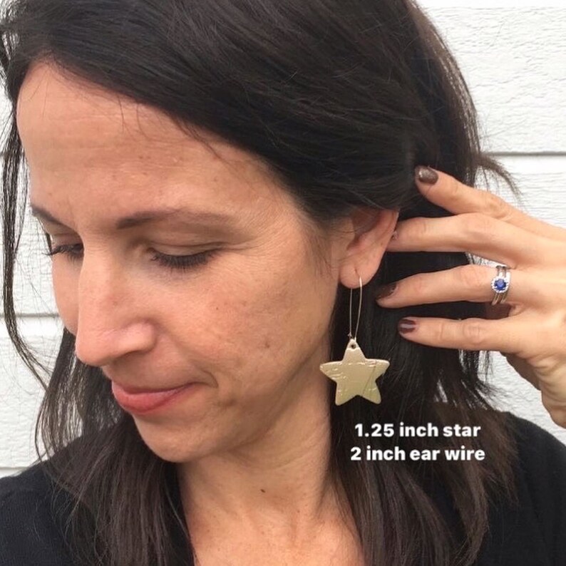 Star earrings Cork earrings Leather earrings Cork and leather star earrings Gifts for her
