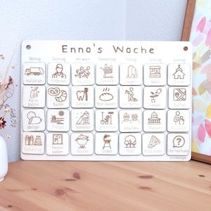 Wochenplaner für Kinder aus Holz – personalisiert, langlebig und erweiterbar – Geschenkidee, Weihnachten, Geburtstag