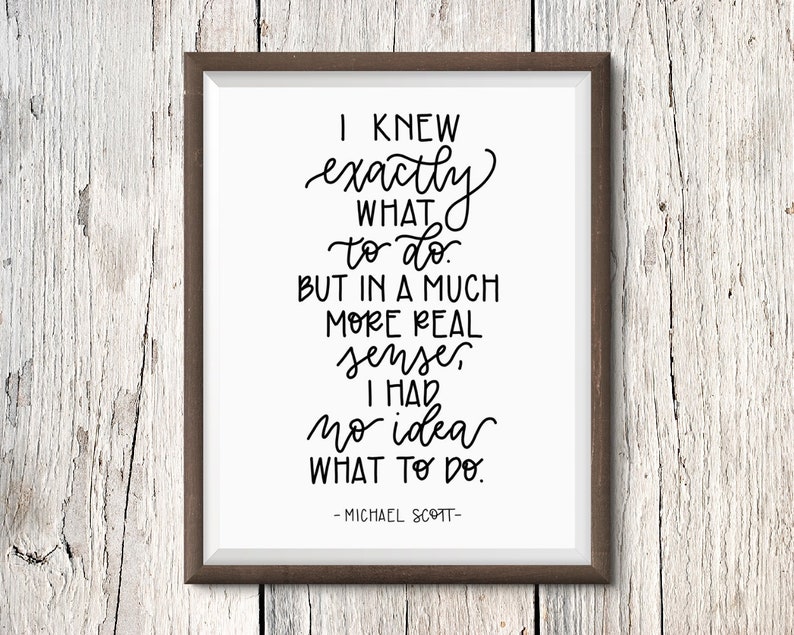 the office printable michael scott quote download i knew etsy