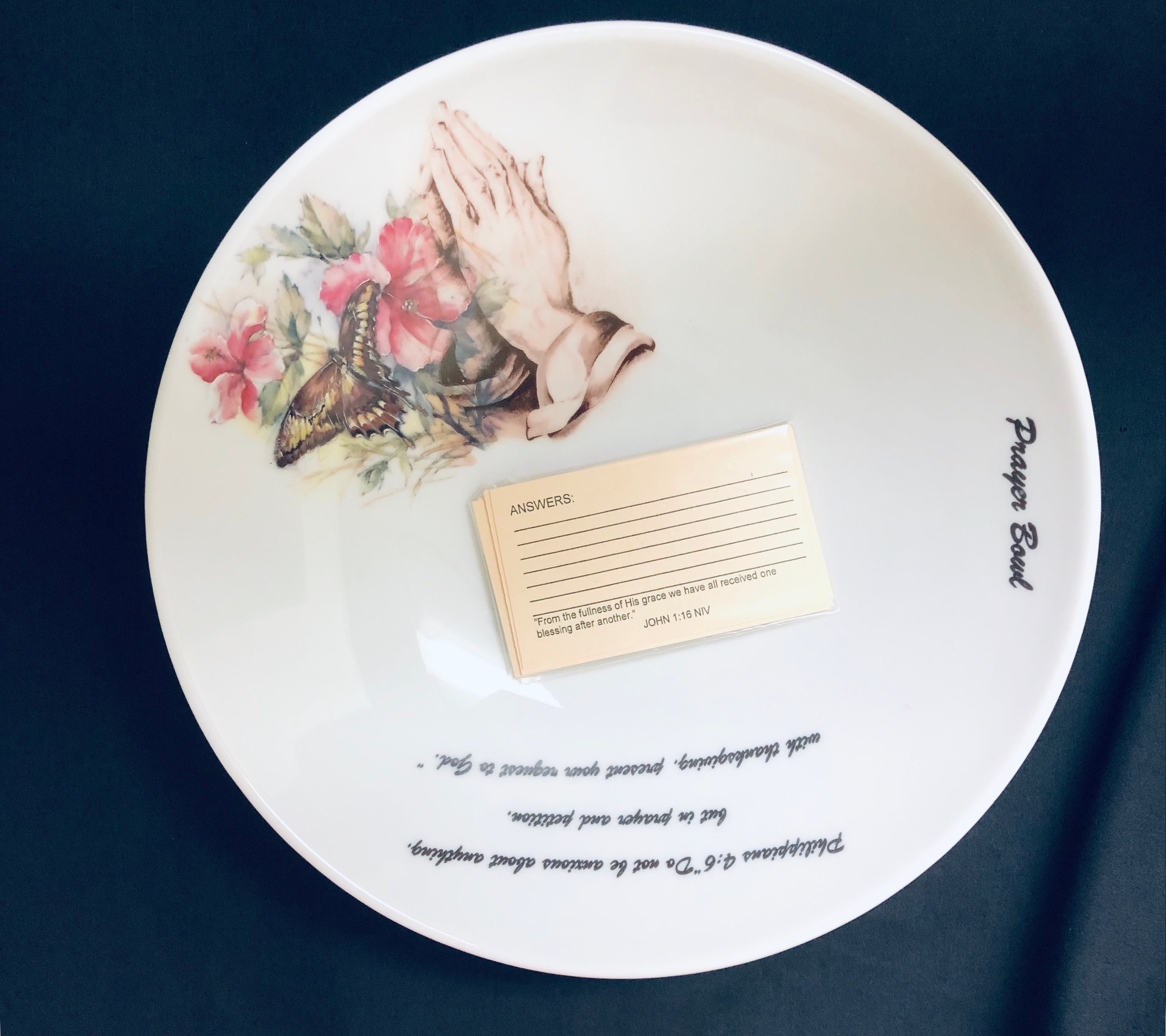 Prayer Bowl with 10 Cards. Scripture Philippians 46 with Etsy