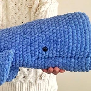 crochet pattern big whale /chunky whale pdf pattern/ plushies  sperm whale english pdf pattern /low sew crochet toy pdf pattern