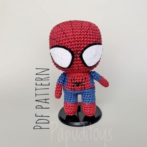 spiderboy crochet pdf pattern/spiderboy characters crochet pdf pattern/amigurumi   spiderboy pdf pattern/ handmade spiderboy doll